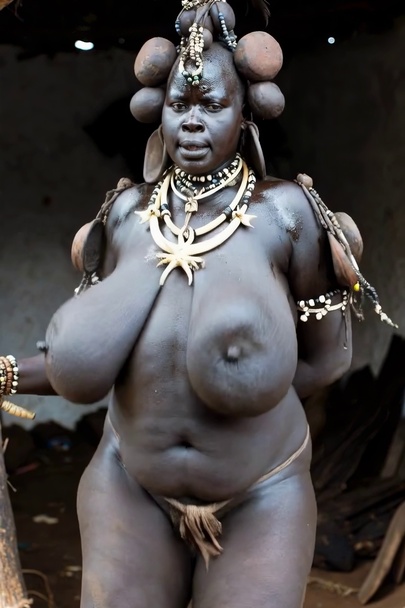 Énormes seins, salope africaine épaisse