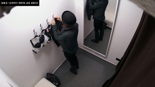 1. Download full pics of Young Brunette Chick Strips – Filmed It All from czechcabins.com