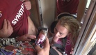 Czech Gang Bang: Football gangbang on a train