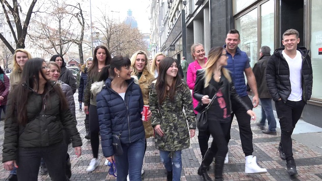 Czech Harem: 20 nymphomaniacs hunt men in the street – Part 1
