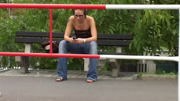 2. Download full pics of Tits Ambushed – A Perfectly Timed Rip from czechjacker.com