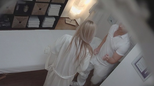 3. Download full pics of Blonde Model Gives the Masseur a Steamy Handjob from czechmassage.com
