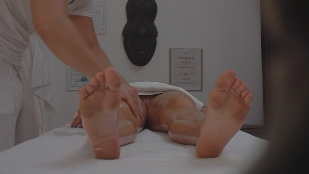 8. Download full pics of Busty Blonde Takes Her Masseuse Deep from czechmassage.com