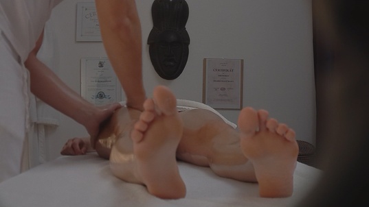 7. Download full pics of Naughty Brunette Teases Her Way to a Happy Ending from czechmassage.com