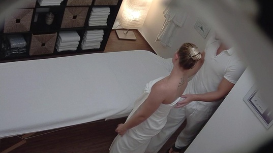 3. Download full pics of Blonde Begs for More Cock During Her Massage from czechmassage.com