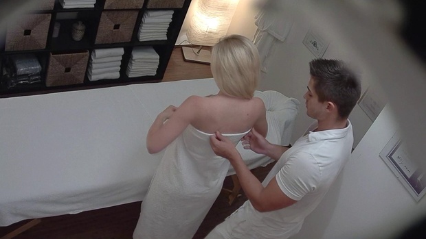 3. Download full pics of Blonde Bombshell Moans Loudly During Erotic Massage from czechmassage.com