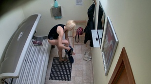 1. Download full pics of Blonde Babe Plays with a Vibrator in Solarium from czechav.com