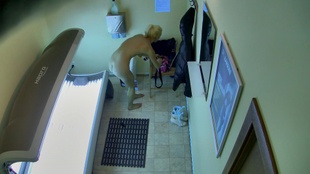 2. Download full pics of Blonde Babe Plays with a Vibrator in Solarium from czechav.com