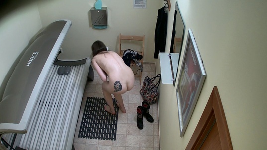 2. Download full pics of Brunette Sunbathes and Exposes Her Tight Pussy from czechsolarium.com