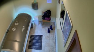 4. Download full pics of Sexy Blonde Strips for the Cameras from czechsolarium.com