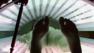 4. Download full pics of Tanned Chick Strips Down for the Cameras from czechsolarium.com