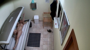 3. Download full pics of MILF With Massive Tits Bares All in Solarium from czechav.com