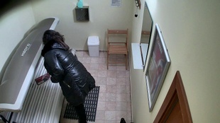 1. Download full pics of Busty Brunette Takes the Spotlight from czechsolarium.com