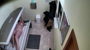 3. Download full pics of Busty Brunette Takes the Spotlight from czechsolarium.com