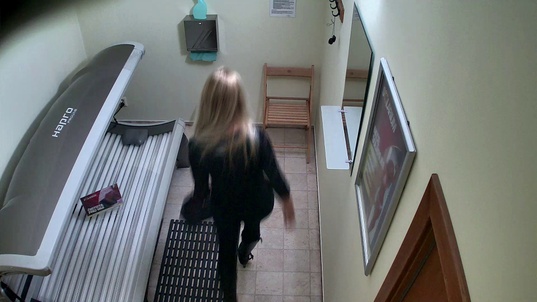 1. Download full pics of Naughty Brunette Exposed in the Solarium from czechsolarium.com