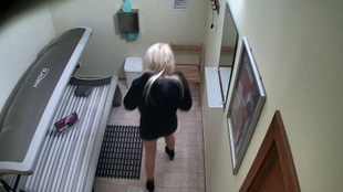 1. Download full pics of Naughty Brunette Caught from czechsolarium.com