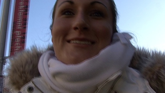 3. Download full pics of Beauty on train from czechav.com