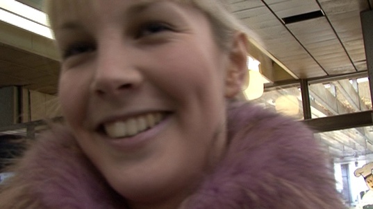 4. Download full pics of Beauty on train from czechav.com