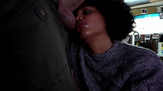 4. Download full pics of Afro Babe Trapped In Snowstorm – Dick Was Her Only Way Out – Part 2 from mikebigdick.com