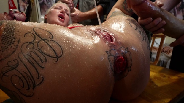 8. Download full pics of Anal Squirt for Five Dicks from nudz.com