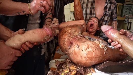 8. Download full pics of Stuffed, Smashed, Splattered – MILF’s Anal Nightmare from monstercockgang.com