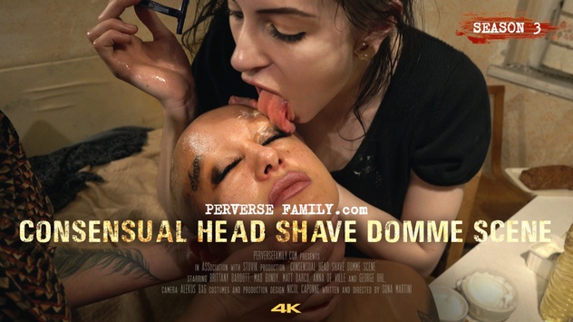 Consensual Head Shave Domme Scene