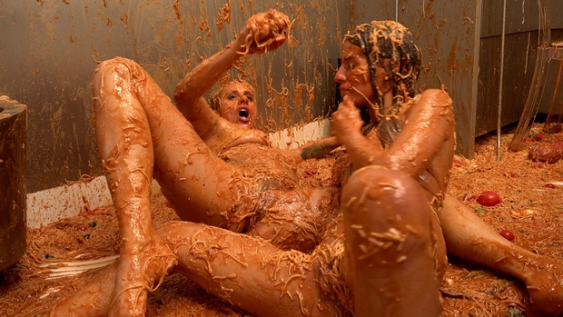9. Download full pics of Spaghetti Orgy from nudz.com