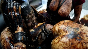 4. Download full pics of Chocolate Anal Squirt from powerfetish.com