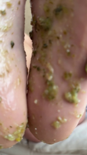 4. Download full pics of Crushing Food 👣 from selfiefetish.com