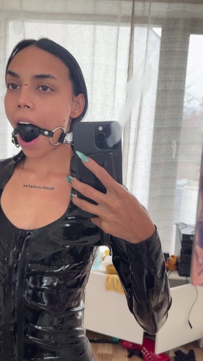 5. Download full pics of Rubber slut mode: activated 🖤 from goperv.com