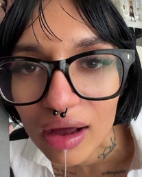 Selfie Fetish: Glasses on, shirt open, mouth already leaking 🍪
