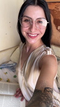 Selfie Fetish: caught you staring at my book, scat brat under this dress