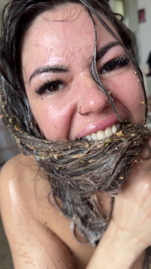 1. Download full pics of Hair soaked in nasty slop, still smiling like a slut 😈 from goperv.com