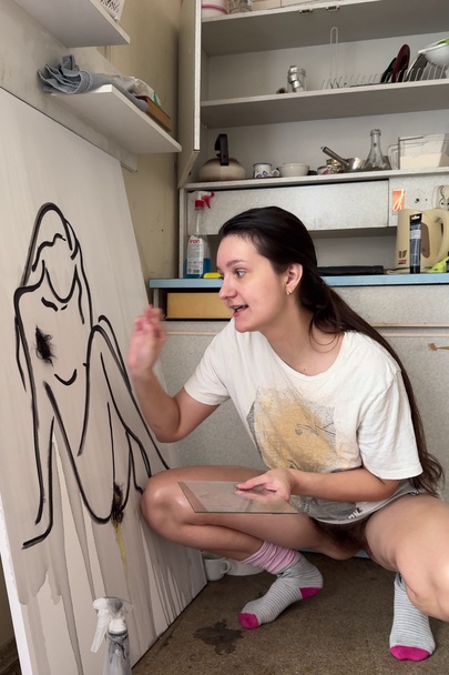 Canvas got my pussy hair first, then i smiled beside it 🎨