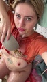 Selfie Fetish: Orange shirt, soup stains, and a dirty little snack