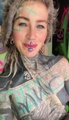 Selfie Fetish: Green paint on my tits, brain still loud